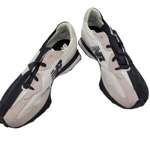 New Balance NIB Kids Girl's 327 Lab Black White Shoes Size 7 GS327BW1